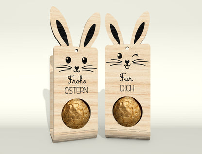 Easter Bunny Chocolate Holder SVG Bundle 25 Designs for Glowforge and xTool