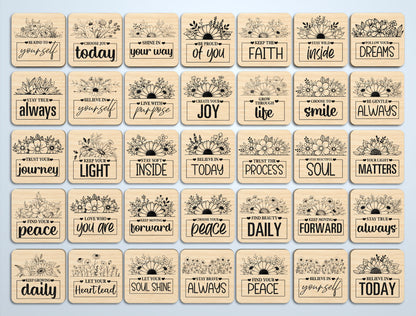 Motivational Fridge Magnet SVG Bundle for Glowforge and LightBurn