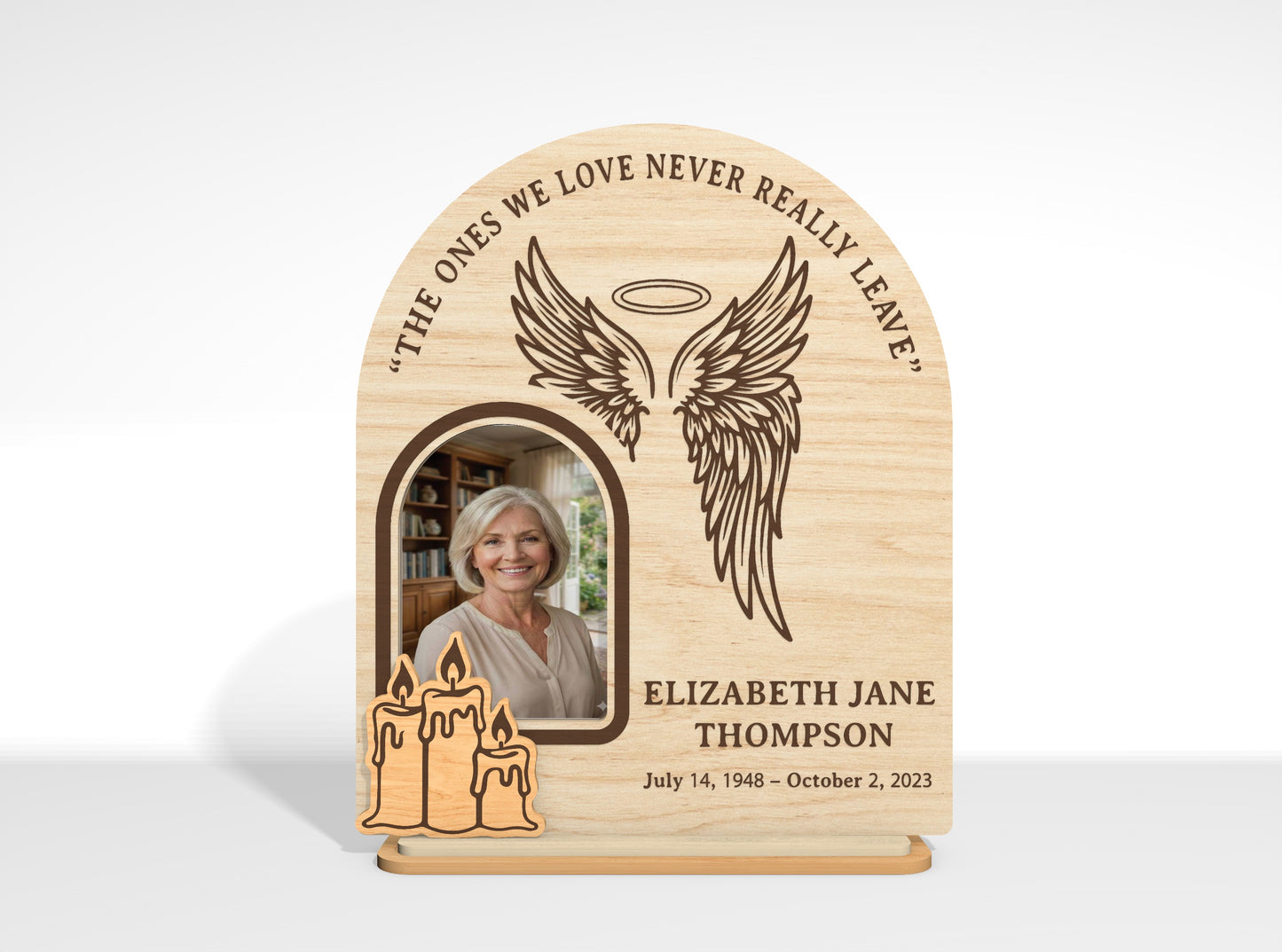 Memorial Photo Frame Tabletop Sign SVG Bundle Laser Cut File for Glowforge, xTool