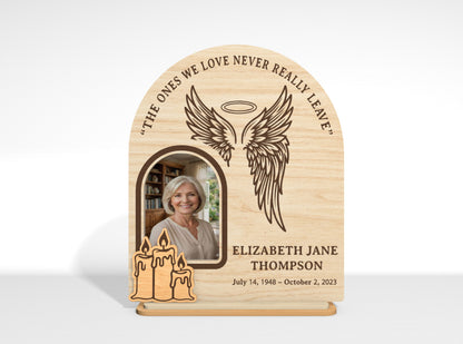 Memorial Photo Frame Tabletop Sign SVG Bundle Laser Cut File for Glowforge, xTool