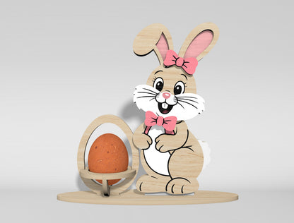 Easter Egg Holder SVG Bundle Bunny Chick 11 Designs for Glowforge and xTool