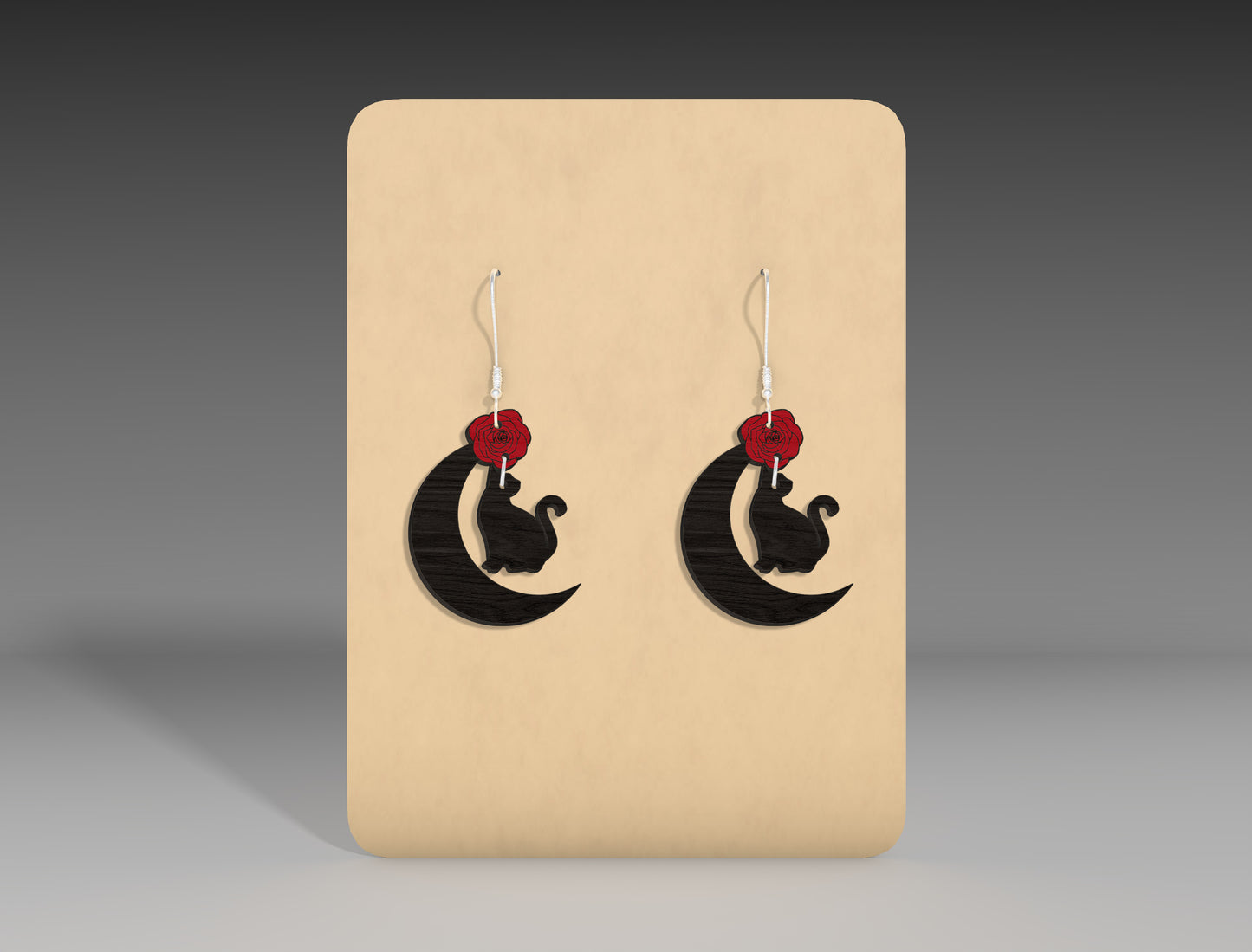 Halloween Moon Earrings SVG Bundle 12 Designs for Glowforge LightBurn xTool
