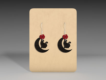 Halloween Moon Earrings SVG Bundle 12 Designs for Glowforge LightBurn xTool