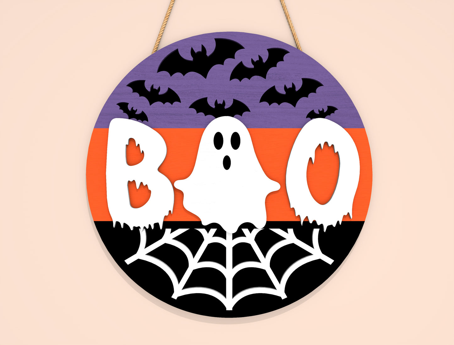 Halloween Ghost Door Hanger SVG Bundle for Glowforge LightBurn