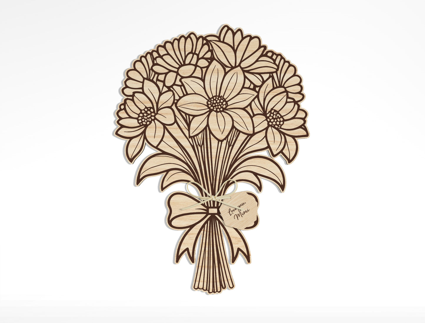 Floral Bouquet Engraving SVG Bundle Hand Drawn for Glowforge