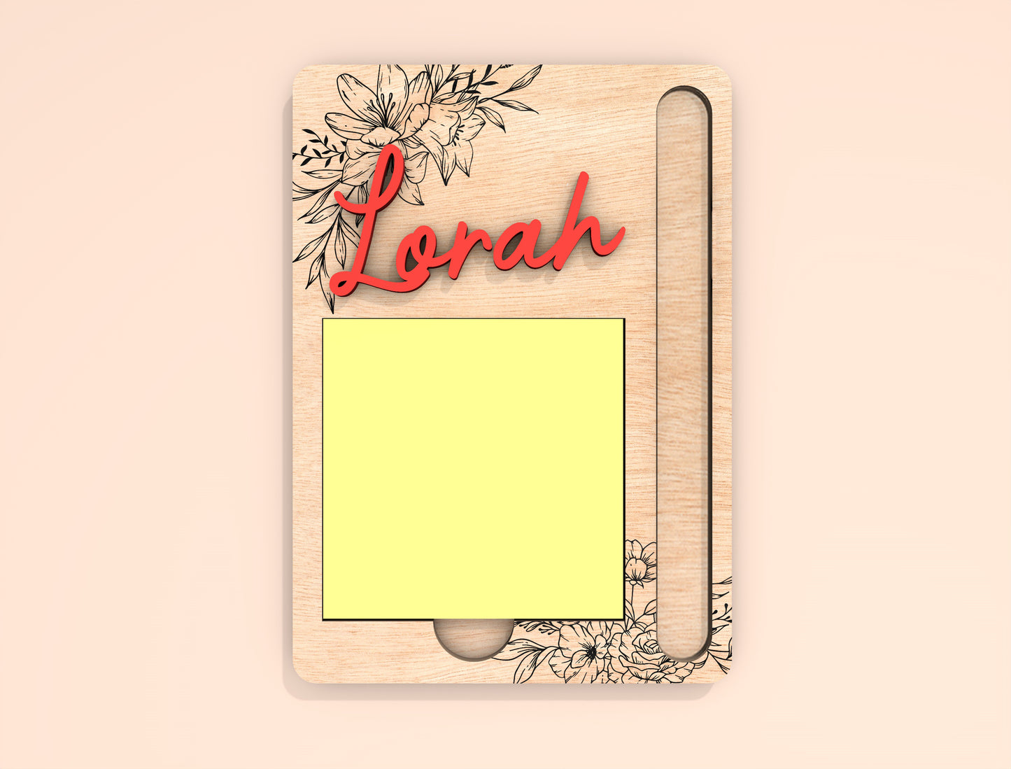 Personalized Teacher Sticky Note Holder SVG BundleLaser Cut File for Glowforge and xTool