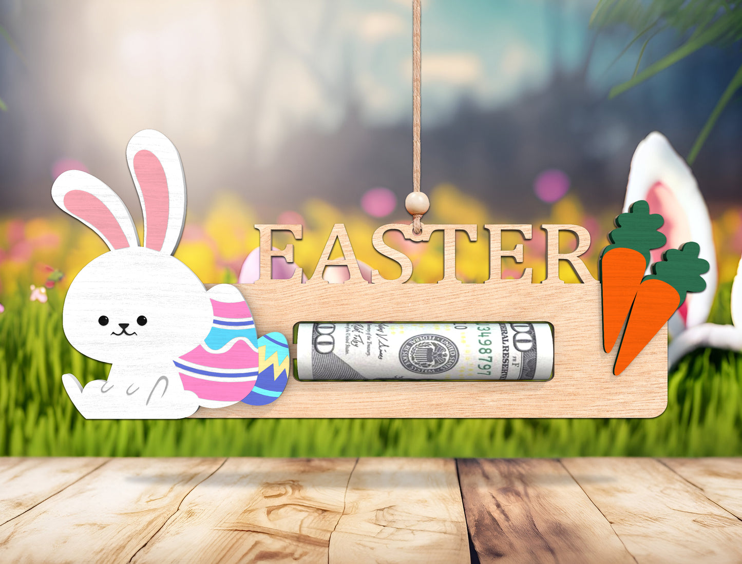Easter Bunny Money Holder SVG Cash Holder Gift for xTool and Glowforge