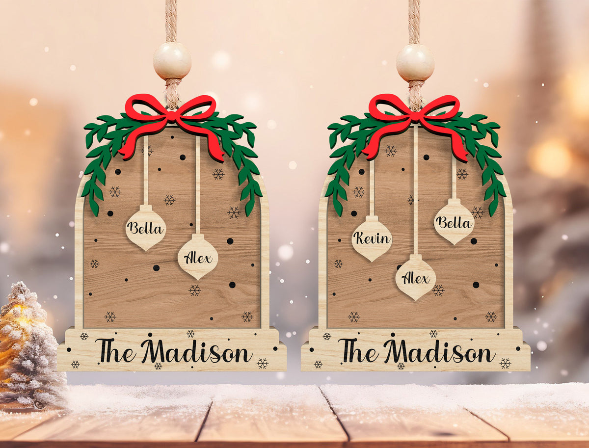 Personalized Family Name Ornament Charms SVG 2