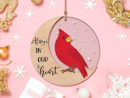 Cardinal Acrylic Ornament SVG Laser Cut File Bundle