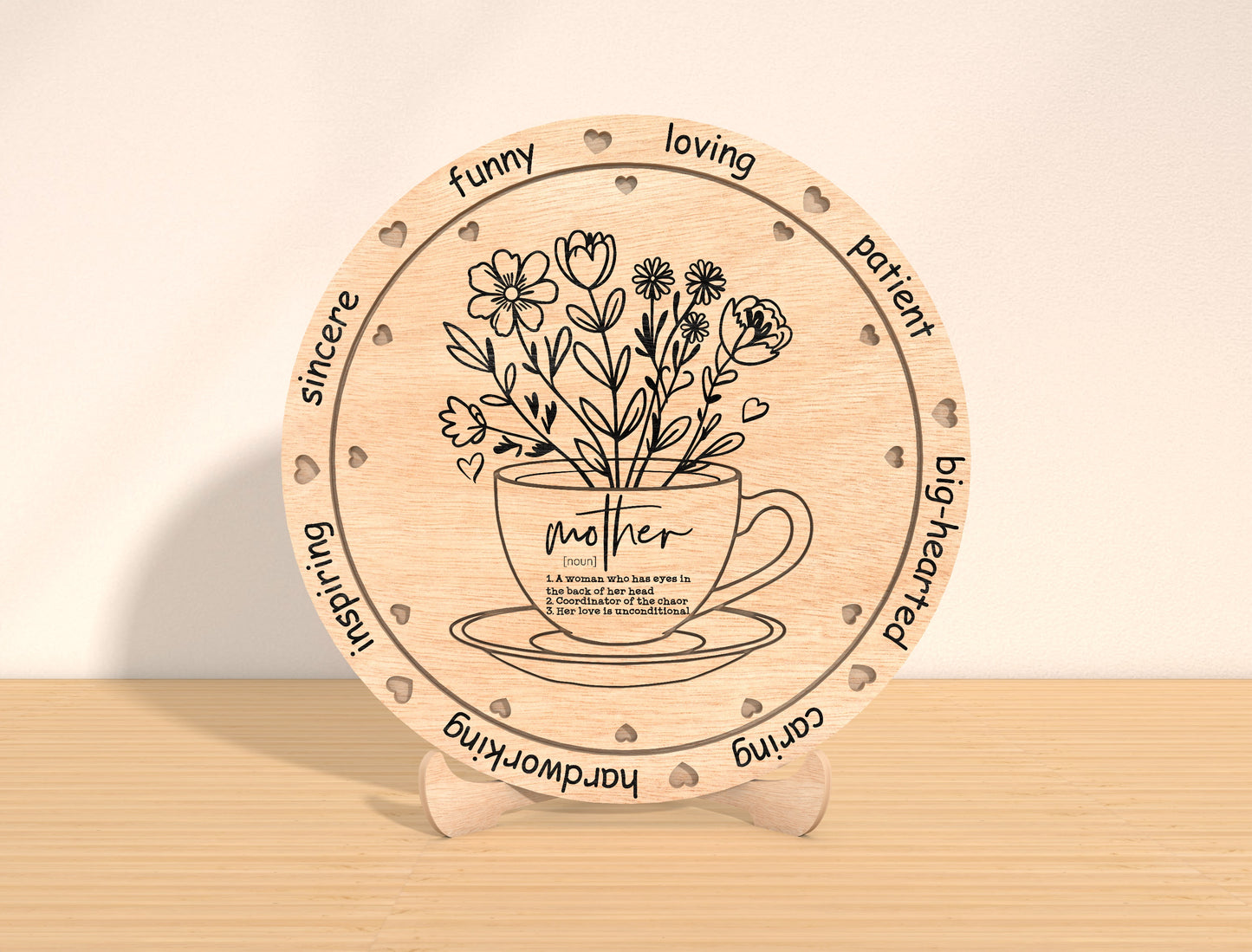 Floral Round Botanical Sign SVG Bundle for Glowforge and LightBurn