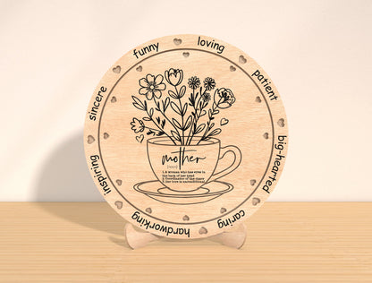 Floral Round Botanical Sign SVG Bundle for Glowforge and LightBurn