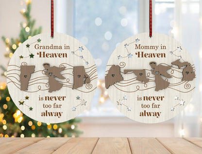 Memorial State Ornament SVG Bundle In Loving Map Decor Laser Cut File for xTool
