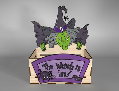 Candy Corn Trick or Treat Box SVG for xTool Glowforge LightBurn | Halloween Candy Holder