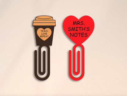 Teacher Paper Clip SVG Bundle Laser Cut File for xTool and Glowforge