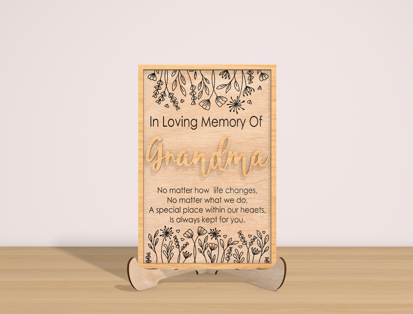 In Loving Memory Mother Sign SVG Laser Cut File for Glowforge