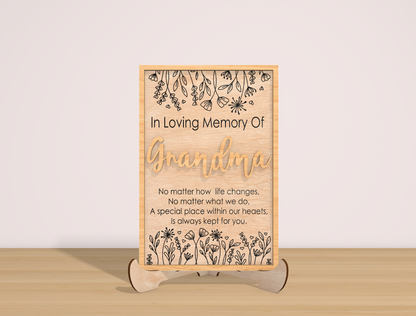 In Loving Memory Mother Sign SVG Laser Cut File for Glowforge