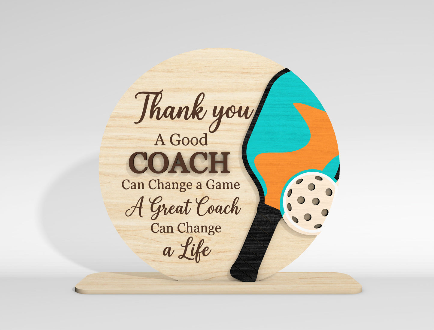 Thank You Coach Sign SVG Bundle for Glowforge and LightBurn