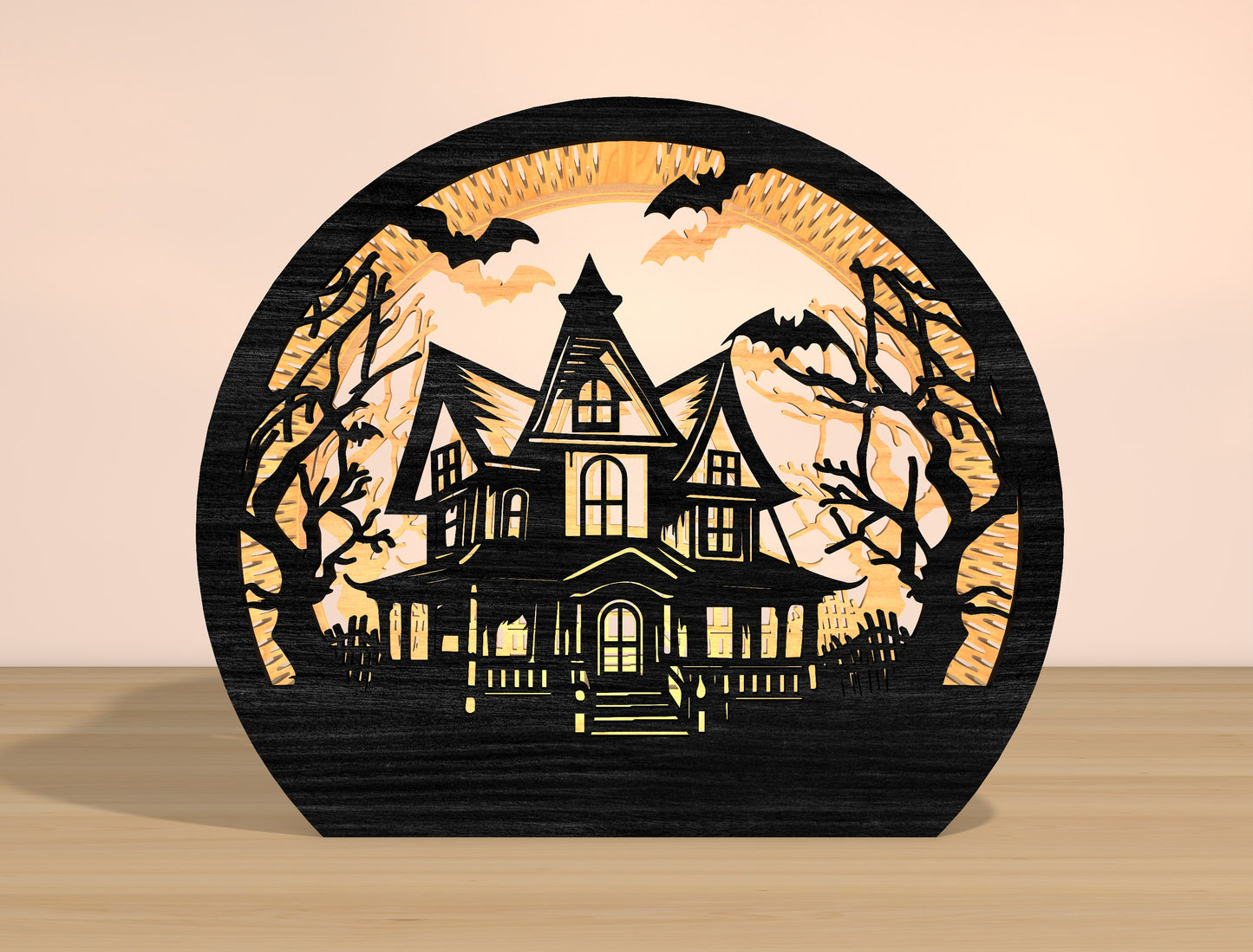 Haunted House Halloween Lantern SVG Bundle for Glowforge xTool LightBurn