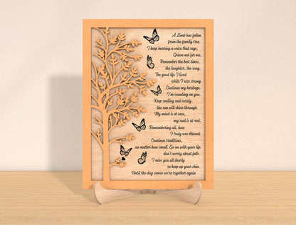 Memorial Quote Frame SVG Laser Cut File for xTool