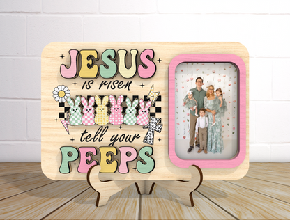 Jesus Is Risen Photo Frame SVG Bundle Christian Kids for LightBurn and xTool