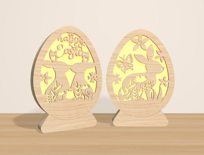Easter Egg Lantern Light Box SVG Bundle 15 Designs for LightBurn and xTool