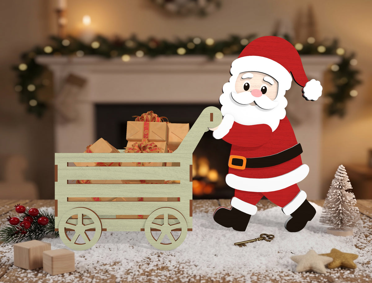 Christmas Character Wagon Gift Box SVG Bundle 3