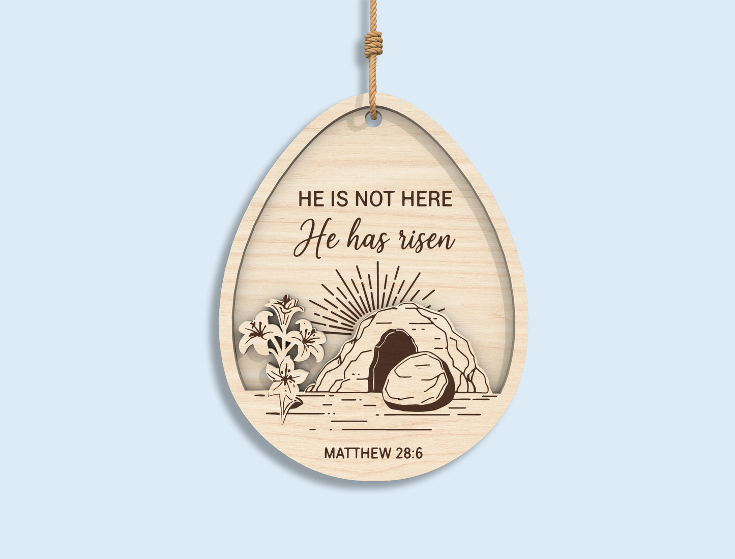 Christian Easter Egg Ornament SVG Bundle for LightBurn and Glowforge