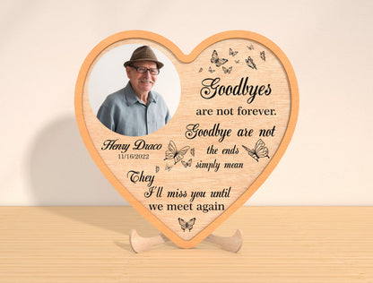 Heart Photo Memorial Plaque SVG Laser Cut File for xTool