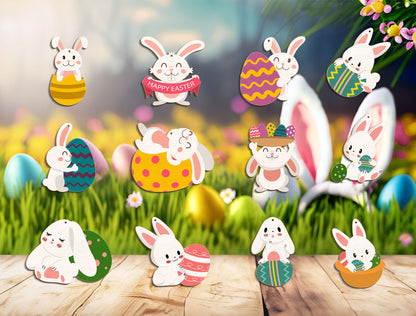 Easter Bunny Jewelry SVG Cute Bunny Egg Earrings for Glowforge and xTool