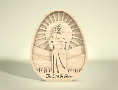 Multilayer Easter Egg SVG Bundle Christian Egg Scene for LightBurn