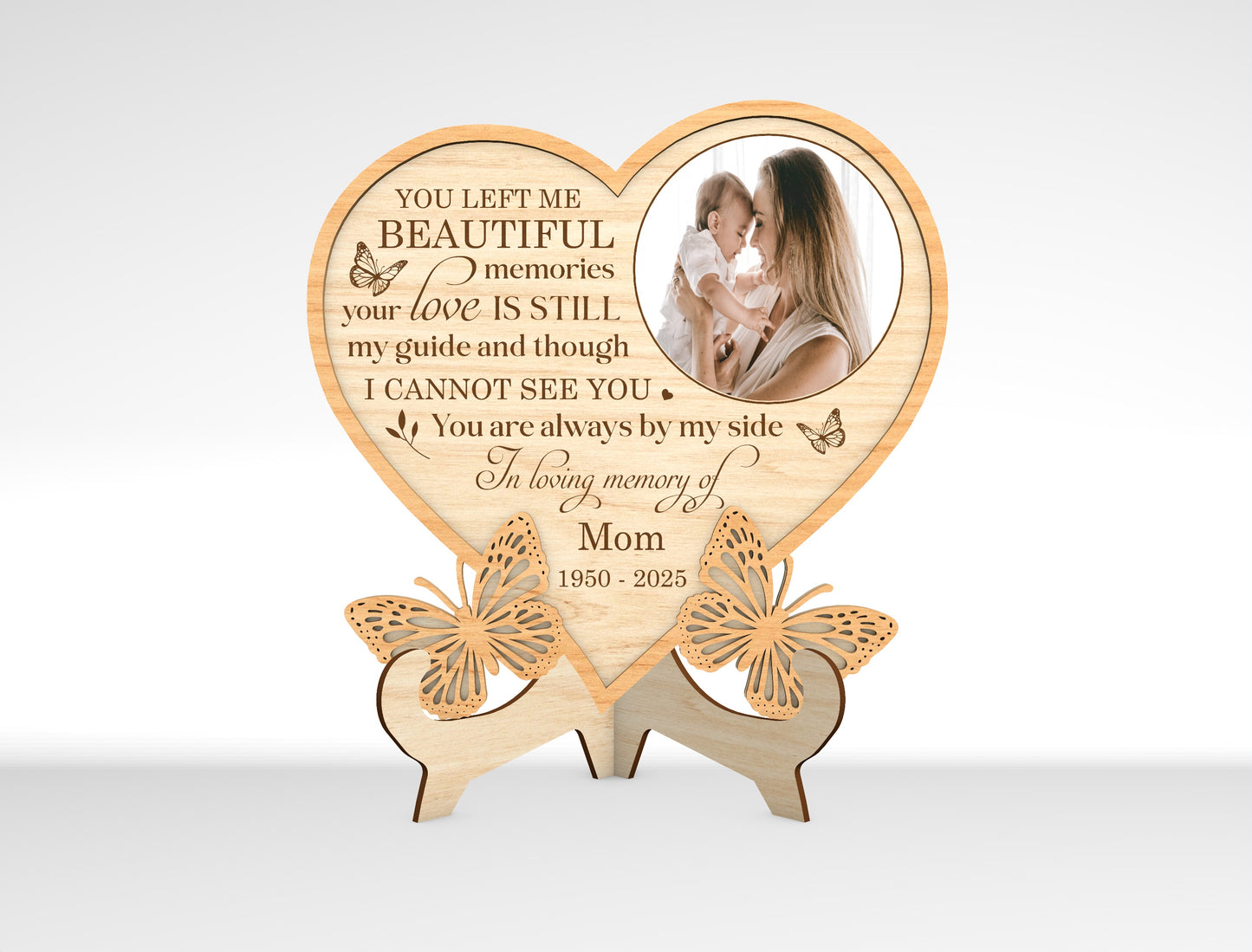 Mother Daughter Photo Frame SVG Heart Tabletop Sign Decor Laser Cut File for Glowforge, xTool, or LightBurn
