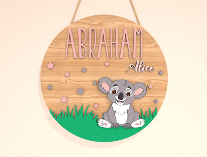 Personalized Baby Animal Name Sign SVG Bundle for xTool and Glowforge