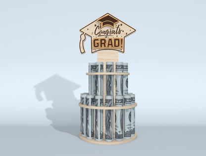 Graduation Money Cake SVG Bundle Laser Cut File for Glowforge and LightBurn