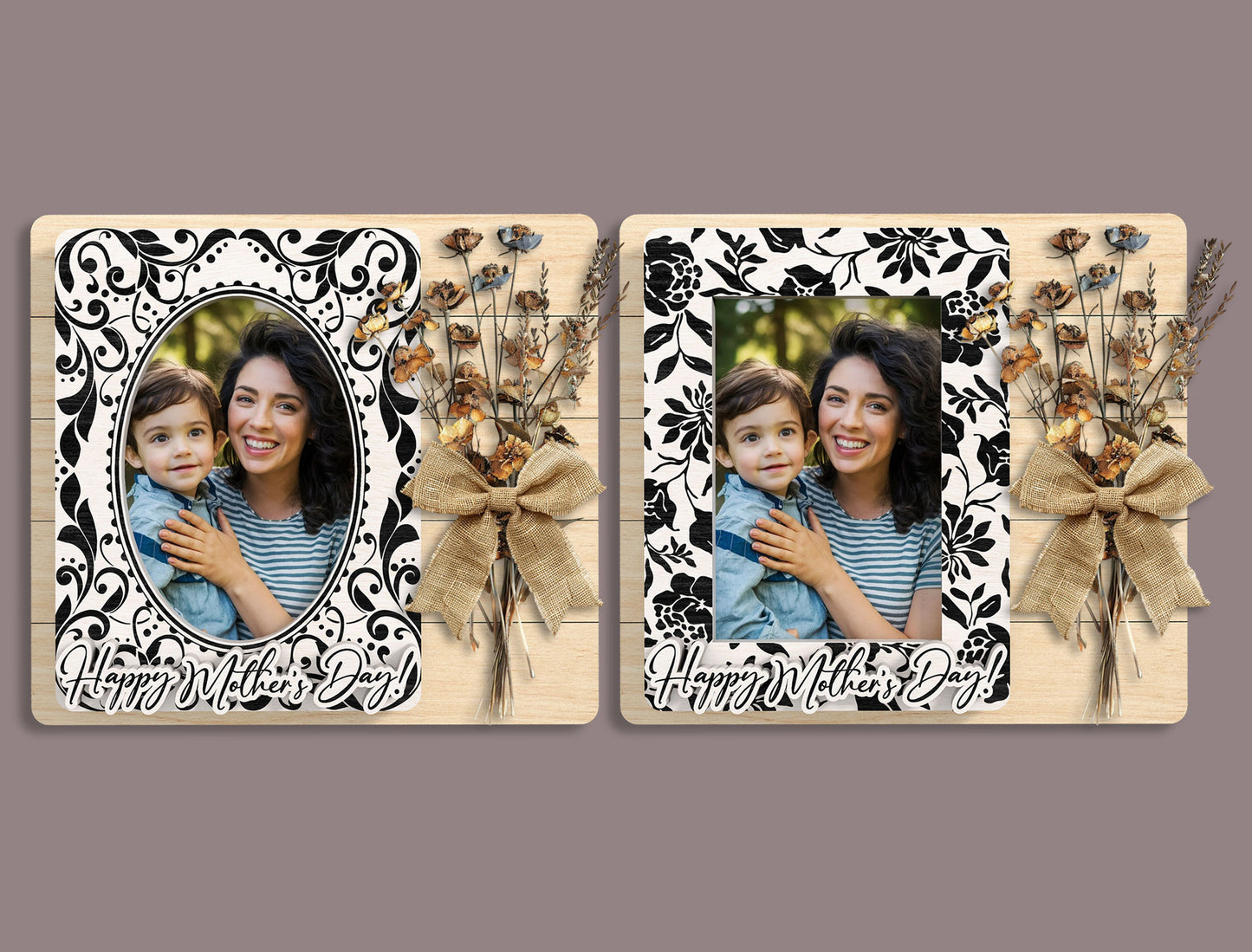 Mother's Day Photo Frame SVG Bundle 10 Designs for LightBurn and xTool