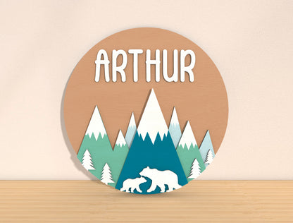 Mountain Name Sign SVG for Glowforge and xTool Laser Cut File