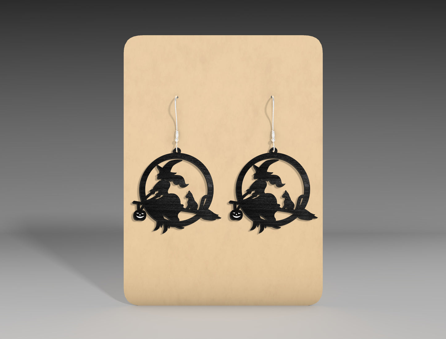 Halloween Witch Moon Earrings SVG Bundle 3 Designs for xTool Glowforge LightBurn