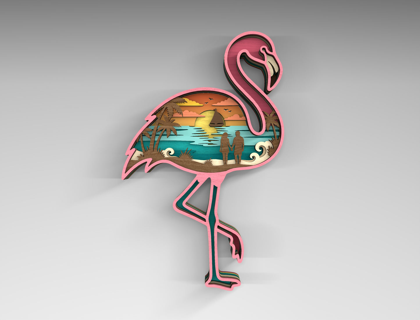 Summer Beach Multilayer SVG Bundle for Glowforge xTool LightBurn 11 Designs