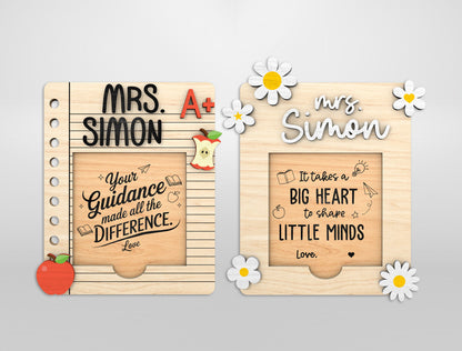 Personalized Apple Sticky Note Holder Bundle SVG for Glowforge and LightBurn