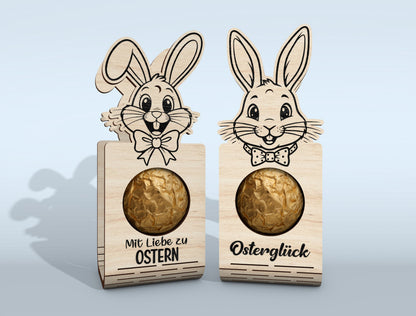 Easter Bunny Chocolate Holder SVG Bundle 18 Designs for Glowforge