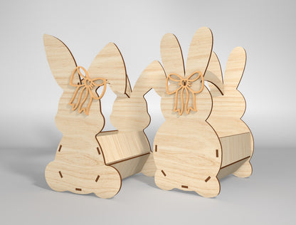 Simple Bunny Egg Holder Stand SVG Easter 8 Designs for Glowforge and xTool
