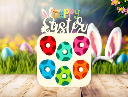 Easter Egg Board Game SVG Wooden Egg Matching Kids for Glowforge and xTool