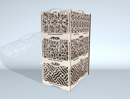 Wooden Laundry Hamper SVG Bundle for Glowforge and LightBurn