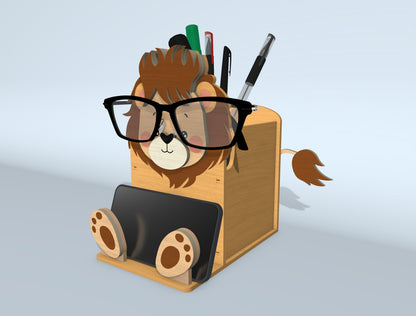 Animal Pencil Holder SVG Bundle Laser Cut File for Glowforge and xTool