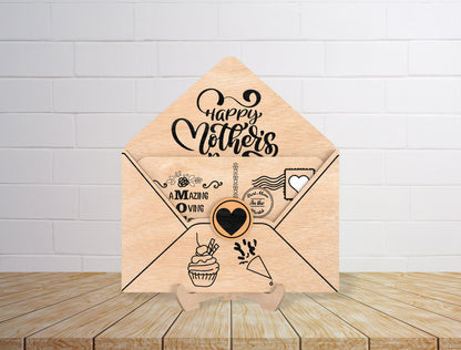 Mother's Day Envelope Card SVG Laser Cut File for Glowforge and xTool