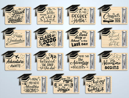 Graduation Money Holder SVG Bundle Laser Cut File for LightBurn Users