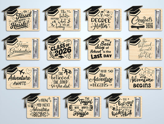 Graduation Money Holder SVG Bundle Laser Cut File for LightBurn Users