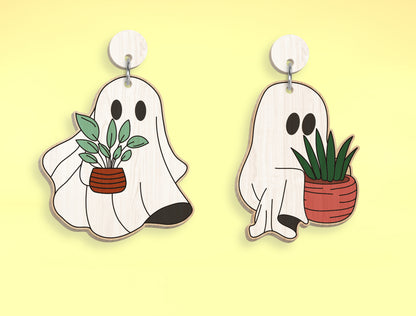 Halloween Ghost Plant Ornament SVG Bundle 9 Designs for xTool LightBurn