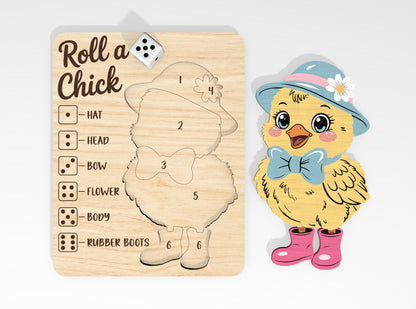 Easter Roll Game Wooden Board SVG Set 6 Designs for LightBurn and Glowforge