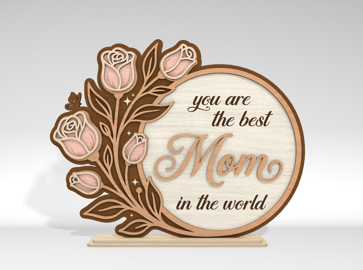 Mother's Day Quote Standing Sign SVG Bundle for LightBurn and xTool