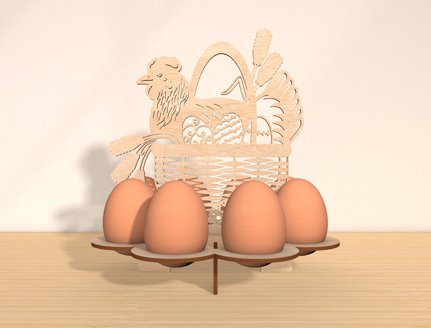 Easter Egg Holder Stand SVG Bundle Bunny Floral for LightBurn and xTool